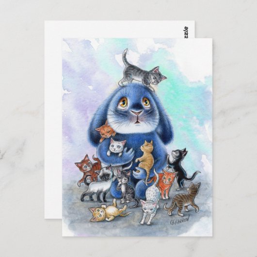 Benny Blue - Postkarte für Catsitting (Vorne/Hinten)