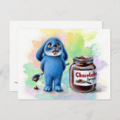 Benny Blue - Schokolade Postcard Postkarte (Vorne/Hinten)