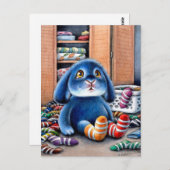 Benny Blue - Vermisst Socks Postcard Postkarte (Vorne/Hinten)