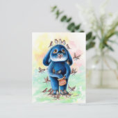 Benny Blue - Vogel Seed Postcard Postkarte (Stehend Vorderseite)