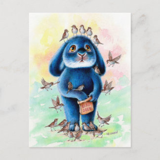 Benny Blue - Vogel Seed Postcard Postkarte