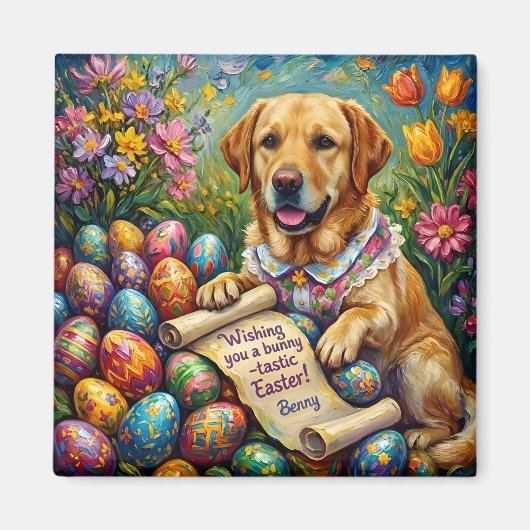 BENNY ~ Labrador und Ostereier ~ Magnet (Vorne)