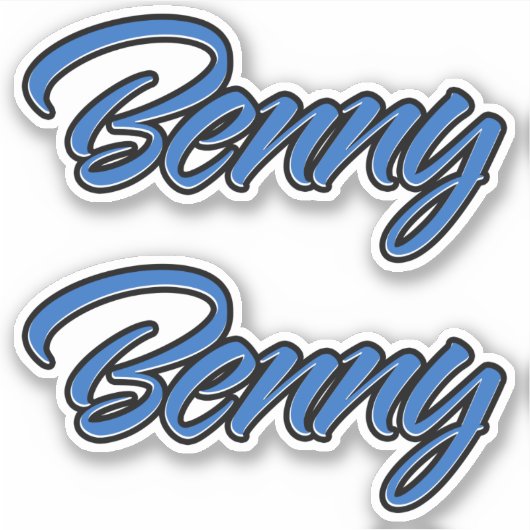 Benny Name blue Aufkleber Sticker Stickerset (Vorderseite)