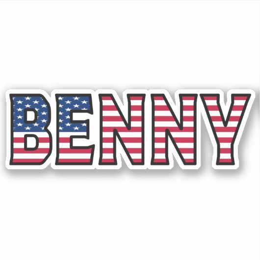 Benny Name Vorname USA Sticker Stickerset (Vorderseite)