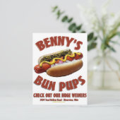 Bennys Brötchen-Welpen Postkarte (Stehend Vorderseite)