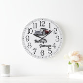 Benny's Classic Car Garage Large Clock Große Wanduhr (Zuhause)