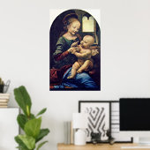 Benois Madonna by Leonardo di ser Piero da Vinci Poster (Heimbüro)