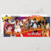 Benoit's 30. Geburtstags-Kostüm-Party Einladung (Vorne/Hinten)