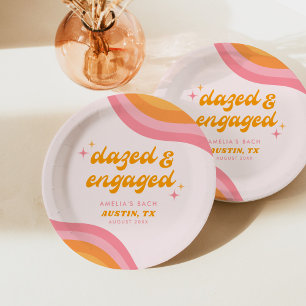 Benommen & Engagiert Groovy Rosa & Orange Junggese Pappteller