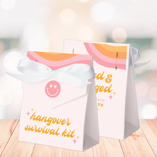 Benommen & Engagiert Rosa & Orange Junggesellinnen Geschenkschachtel