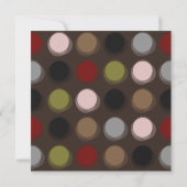 Benommene Farbdisco Dots Einladung Bachelor Party (Rückseite)