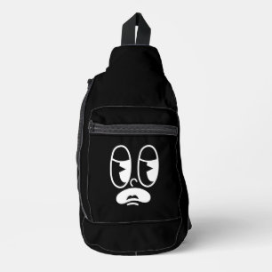 Benommener Glitch-Gesicht Crossbody Bag