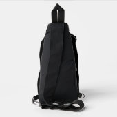 Benommener Glitch-Gesicht Crossbody Bag (Rückseite)