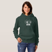 Benommener Glitch-Gesicht Hoodie (Vorne ganz)