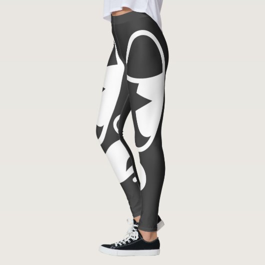 Benommener Glitch-Gesicht Leggings (Links)