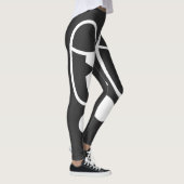 Benommener Glitch-Gesicht Leggings (Rechts)