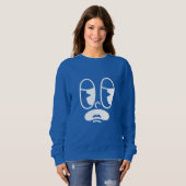 Benommener Glitch Gesicht Sweatshirt (Vorne ganz)