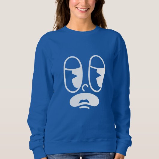 Benommener Glitch Gesicht Sweatshirt (Vorderseite)