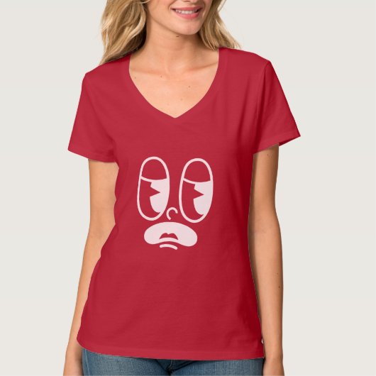 Benommener Glitch-Gesicht T-Shirt (Vorderseite)