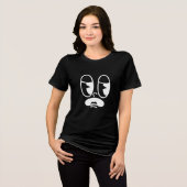 Benommener Glitch-Gesicht Tri-Blend Shirt (Vorderseite voll)