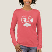 Benommener Glitch-Gesicht Tri-Blend Shirt (Vorderseite)