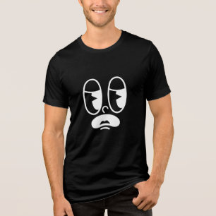 Benommener Glitch-Gesicht Tri-Blend Shirt