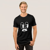 Benommener Glitch-Gesicht Tri-Blend Shirt (Vorderseite voll)
