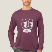 Benommener Glitch-Gesicht Tri-Blend Shirt (Vorderseite)