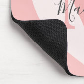 Benommener rosa Name des benutzerdefinierten Monog Mousepad (Ecke)