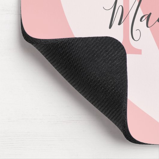 Benommener rosa Name des benutzerdefinierten Monog Mousepad (Ecke)