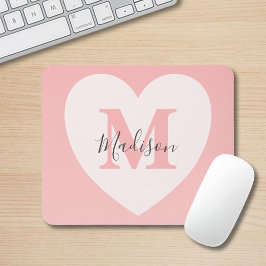 Benommener rosa Name des benutzerdefinierten Monog Mousepad