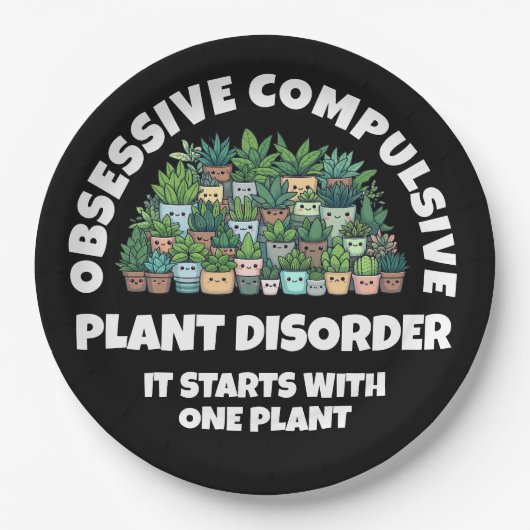 Benommenheit Zwangsstörung der Pflanze Pappteller (Vorderseite)