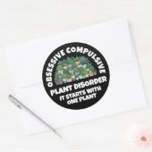 Benommenheit Zwangsstörung der Pflanze Runder Aufkleber (Umschlag)