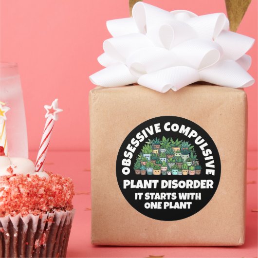 Benommenheit Zwangsstörung der Pflanze Runder Aufkleber (Party)