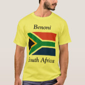 Benoni, Südafrika mit südafrikanischer Flagge T-Shirt (Vorderseite)