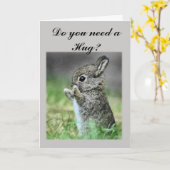 Benötigen Sie ein Umarmungs-Häschen Karte (Gelbe Blume)