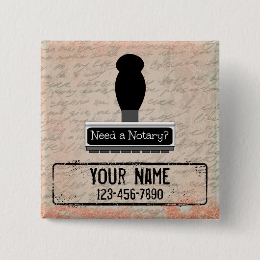 Benötigen Sie eine Notarkautschuk-Briefmarke mit b Button (Vorderseite)