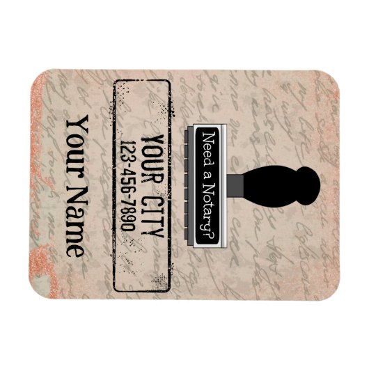 Benötigen Sie eine Notarkautschuk-Briefmarke mit b Magnet (Horizontal)