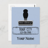 Benötigen Sie eine Notarkautschuk-Briefmarke mit b Postkarte (Vorne/Hinten)