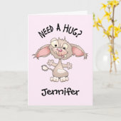 Benötigen Sie eine Umarmung (personalisiert) Karte (Gelbe Blume)