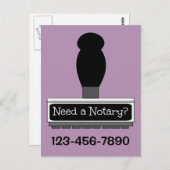 Benötigen Sie einen Notar? Briefmarke Postkarte (Vorne/Hinten)