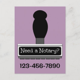 Benötigen Sie einen Notar? Briefmarke Postkarte