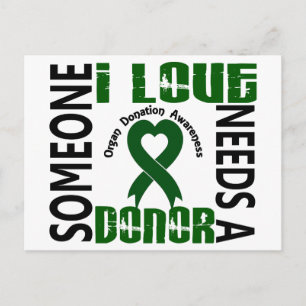 Benötigt einen Spender 4 Organ Spende Postkarte