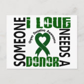 Benötigt einen Spender 4 Organ Spende Postkarte (Vorderseite)