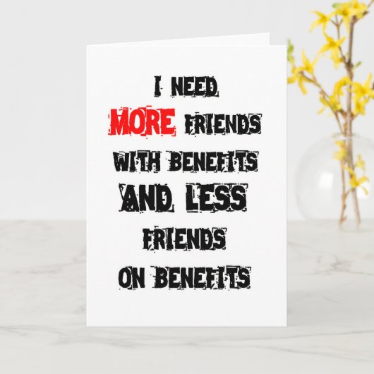 BENÖTIGTE FREUNDE KARTE (Gelbe Blume)