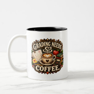 Benotung braucht Kaffee Lehrer Tasse