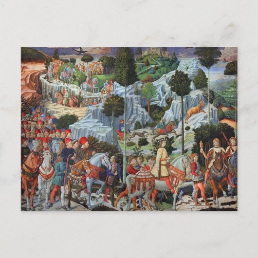 Benozzo Gozzoli - Jouney of the Magi Postcard Postkarte (Vorderseite)