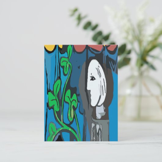 Ben's Bust , Text bearbeiten Postkarte (Stehend Vorderseite)