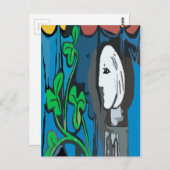 Ben's Bust , Text bearbeiten Postkarte (Vorne/Hinten)