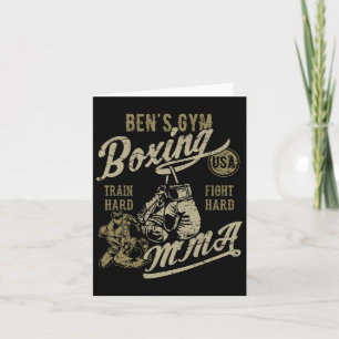 Ben's Gym Boxing Mixed Martial Arts Retro Design f Karte